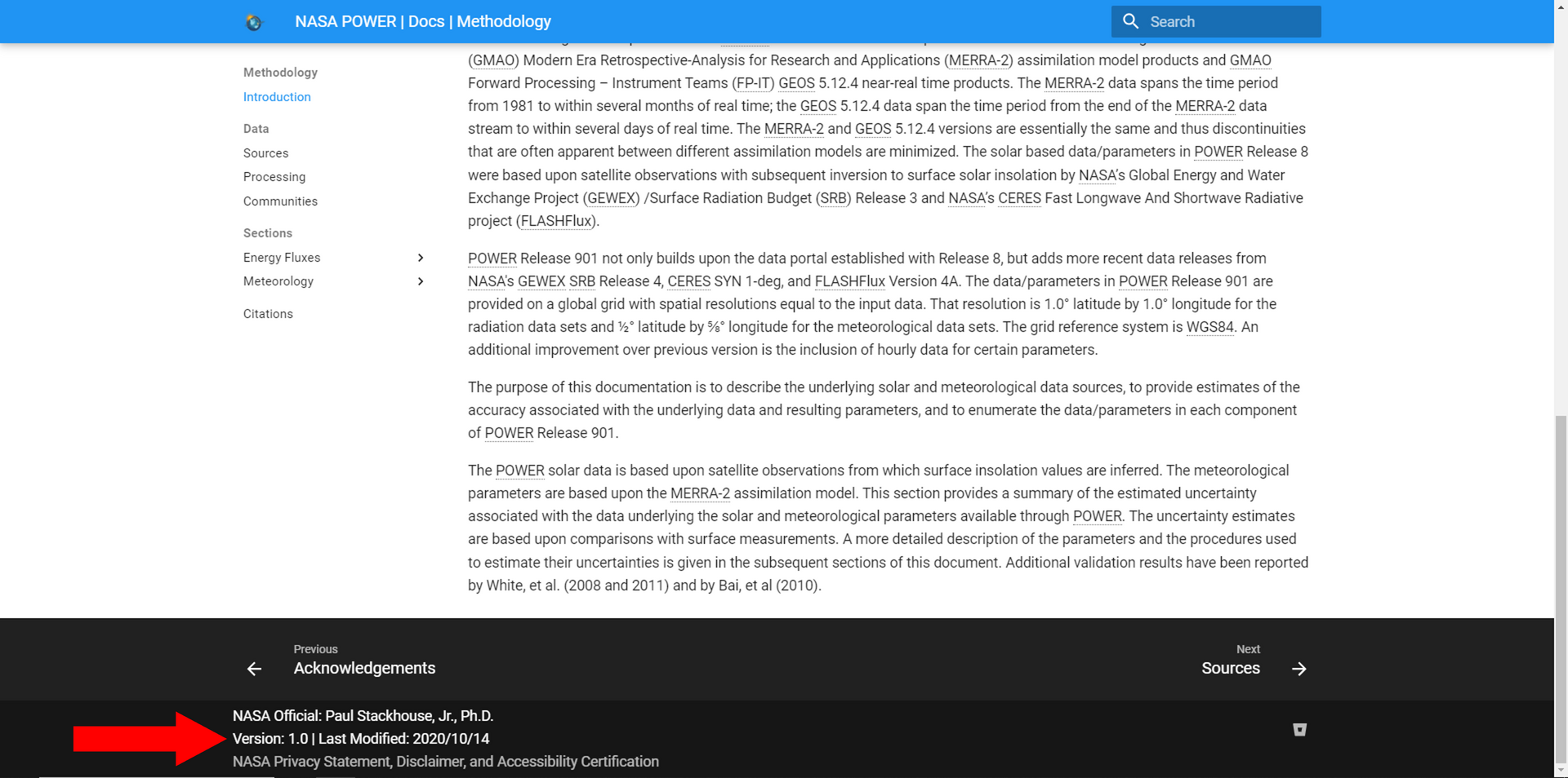 NASA POWER, Docs, Methodology, Meteorology